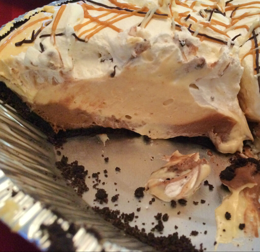 Mile-High Xtra Peanut Butter Pie from Sweet-Spatula